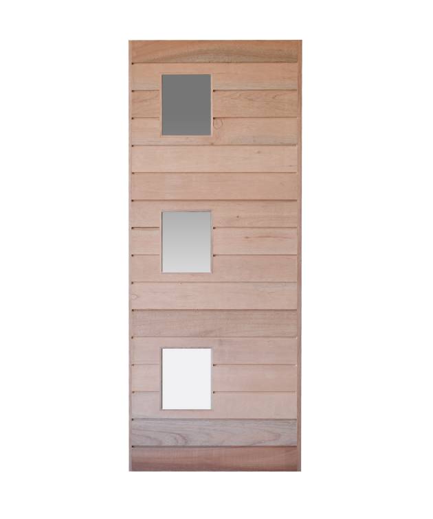 Meranti Horizontal with Glass Exterior Door