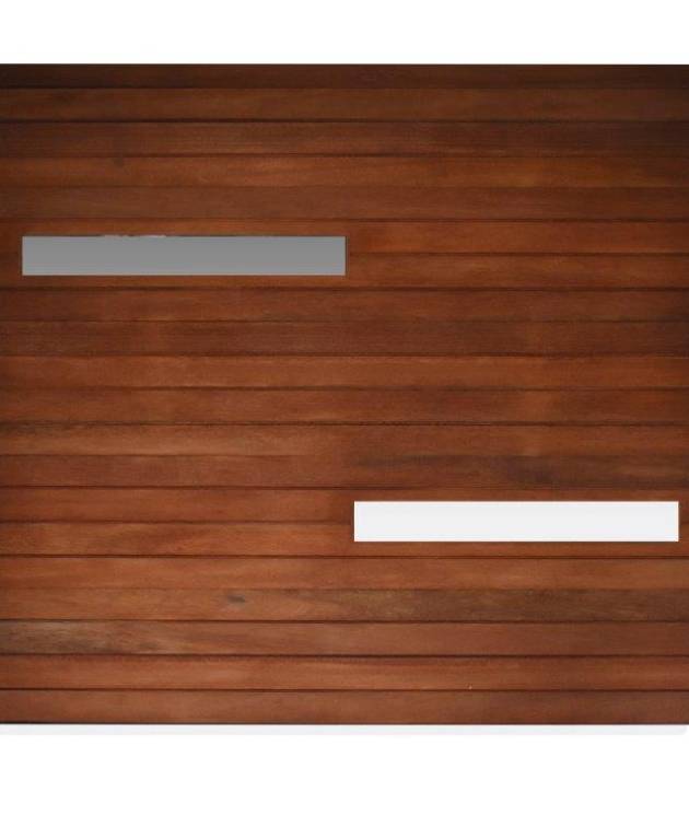 Single Garage Door Horizontal with Glass