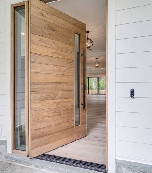 Walnut Pivot Door - Katti Design